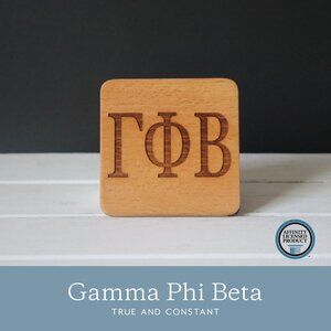Gamma Phi Beta Greek Letters (Set of 4 Coasters)